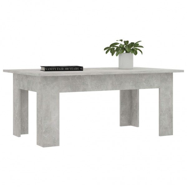 Mesa de centro madera contrachapada gris hormigón 100x60x42 cm M 3