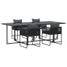 Conjunto de Comedor de Jardín de 6 Piezas con Cojines de Acero y Ratán Sintético 2