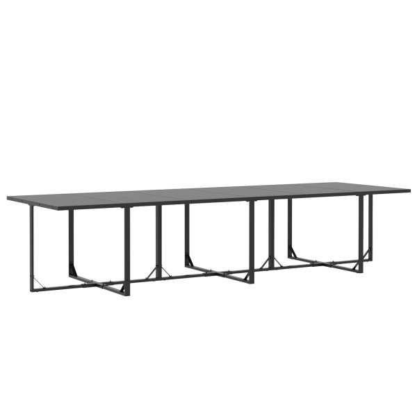 Conjunto de Jantar de Jardim com 13 Peças e Almofadas em Aço e Rattan M 4