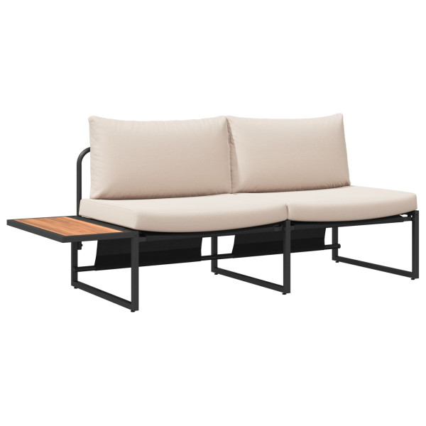 Conjunto de Jantar de Jardim de 3 Peças com Almofadas em Taupe M 5