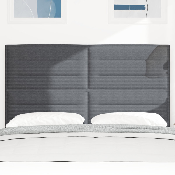 Cabecero  Diseño Sencillo Gris Oscuro 140 cm Tela de Pana M 3