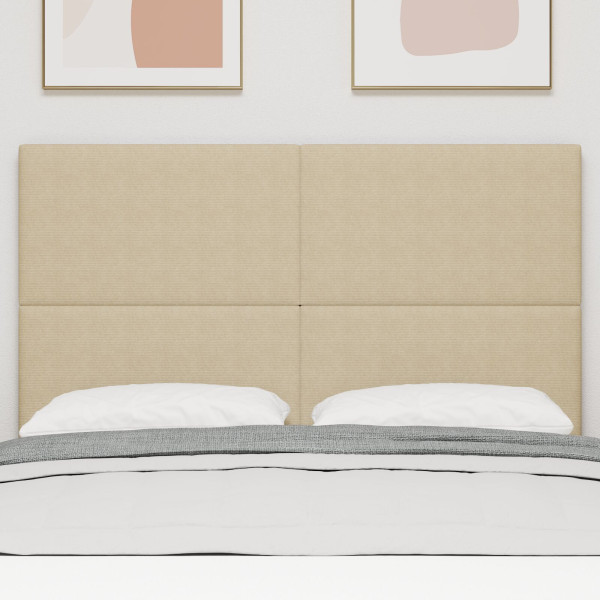 Cabecero  Diseño Sencillo Verde Claro Gris 140 cm Tela de Pana M 3