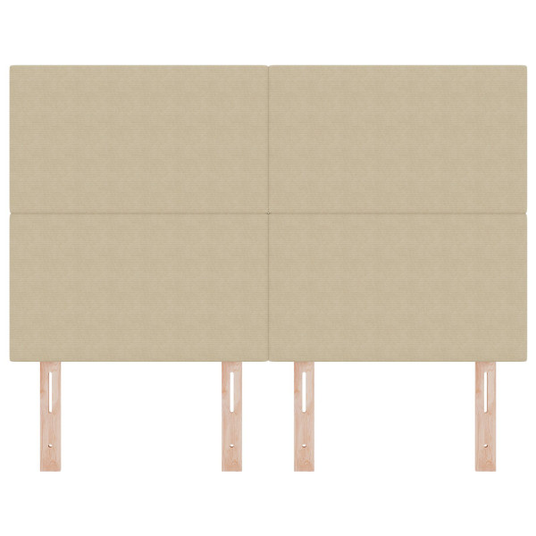 Cabecero  Diseño Sencillo Verde Claro Gris 140 cm Tela de Pana M 4