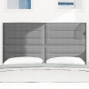 Cabeceira  Design Simples Cinza Claro 160 cm em Tecido Corduroy 3
