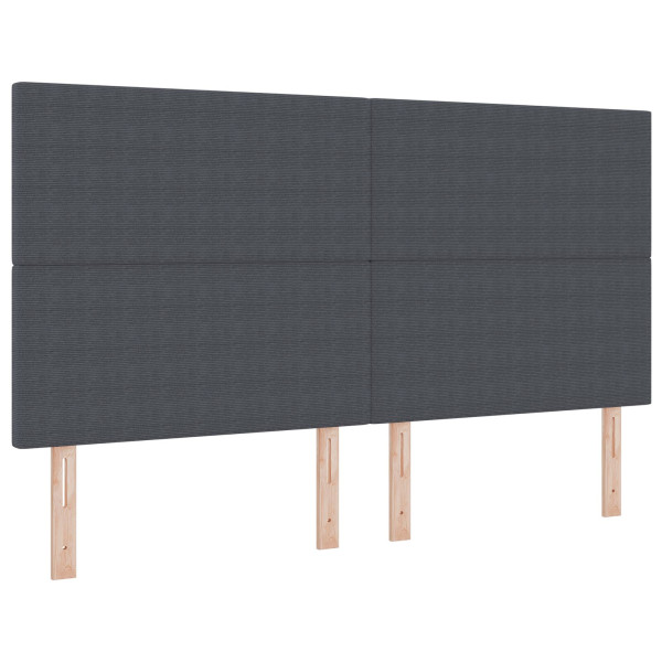 Cabeceira  Design Simples Cinza Escuro 180 cm Tecido de Veludo M 2