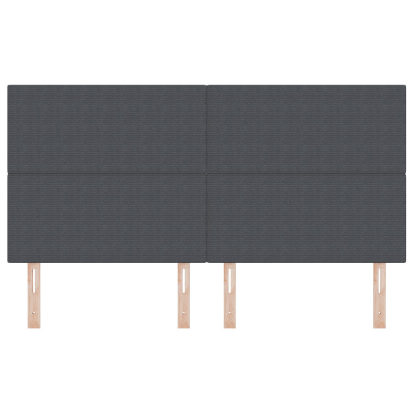 Cabeceira  Design Simples Cinza Escuro 180 cm Tecido de Veludo M 4