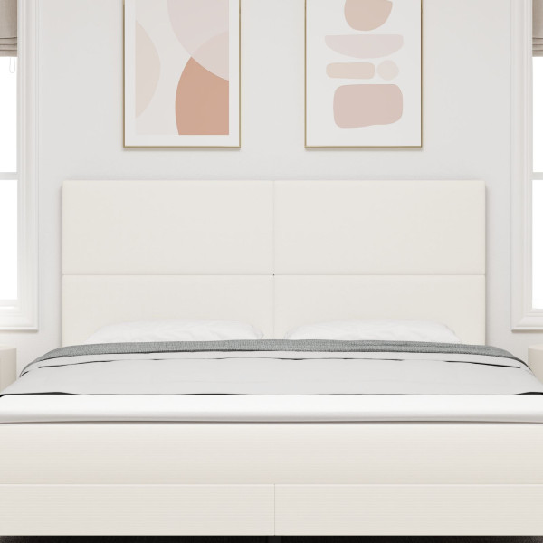 Cabeceira  Design Liso Creme 180 cm Tecido de Corduroy M 3