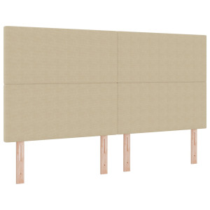 Cabecero VidaXL Design simples verde luz cinza 180 cm Pana tecido H