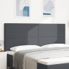 Cabeceira  Design Simples Cinza Escuro 200 cm Tecido de Veludo 1