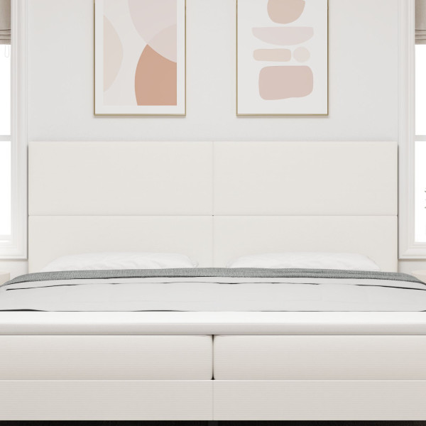 Cabecero  Diseño Sencillo Crema 200 cm Tela de Pana M 3