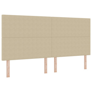 Cabecero  Diseño Sencillo Verde Claro Gris 200 cm Tela de Pana H