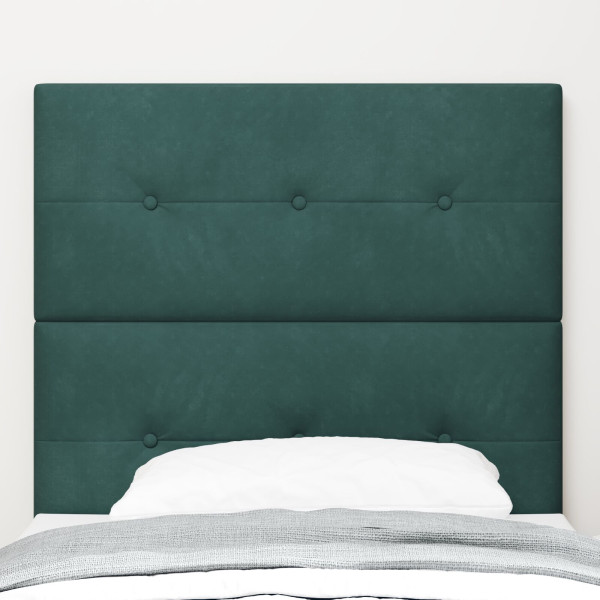 Cabecero Tufted en Botones Verde Oscuro 80 cm de Terciopelo M 3