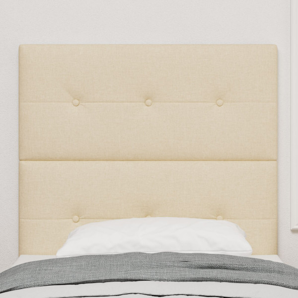 Cabeceira  Estofada com Botões Creme 100 cm Tecido M 3
