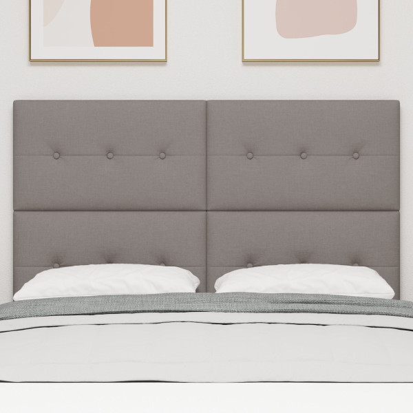 Cabecero  con botones en taupe de 140 cm de tela M 3