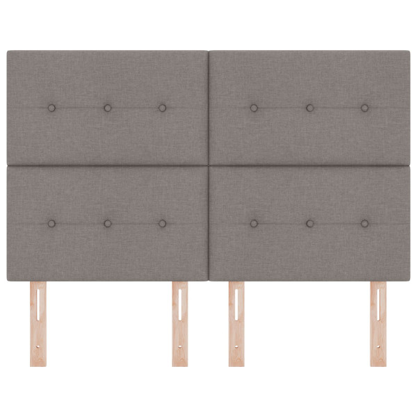 Cabecero  con botones en taupe de 140 cm de tela M 4