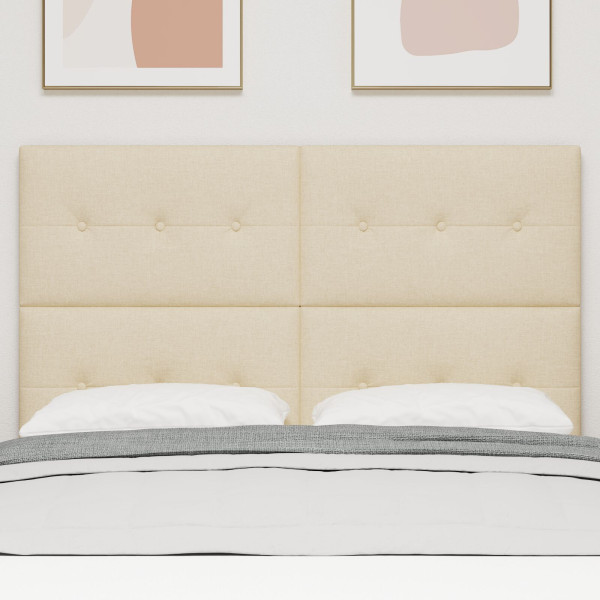Cabeceira  Button Tufted Creme 140 cm Tecido M 3