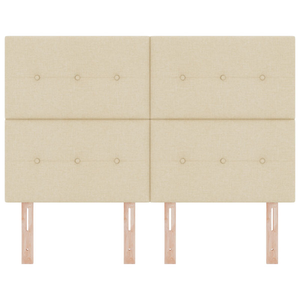 Cabeceira  Button Tufted Creme 140 cm Tecido M 4