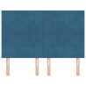 Cabeceira  com Botões Estofados Azul Escuro 140 cm Veludo 4
