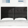 Cabeceira  Tufted Botões Preta 160 cm Veludo 3