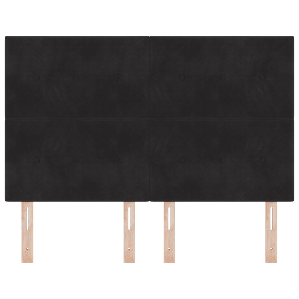 Cabeceira  Tufted Botões Preta 160 cm Veludo M 4