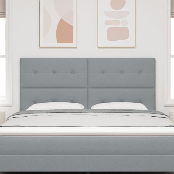 Cabezal  Botonera Gris Claro 180 cm Tela M 3