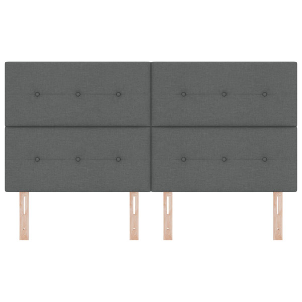 Cabezal  con botones tapizado en gris oscuro de 180 cm M 4