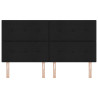 Cabecero Tapizado con Botones Negro 180 cm Tela 4