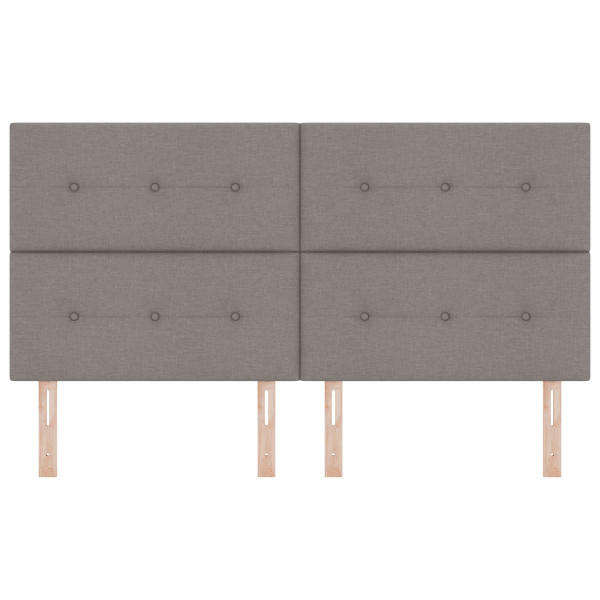 Cabecero  con botones acolchados color taupe de 180 cm en tela M 4