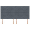 Cabecera  con botones acolchados en gris oscuro de 180 cm de terciopelo 4