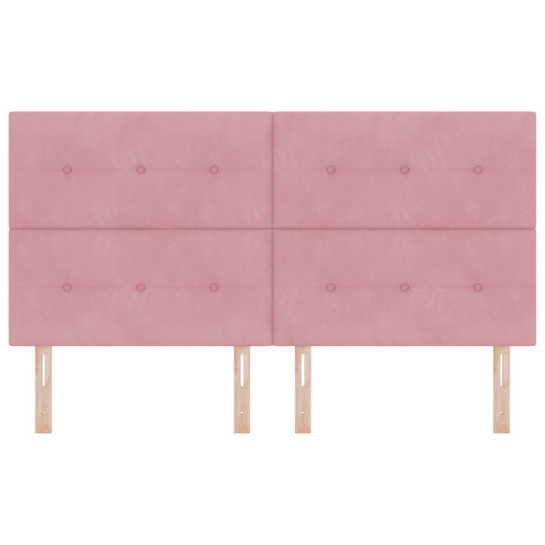 Cabecero  Tufted con botones Rosa 180 cm de Terciopelo M 4