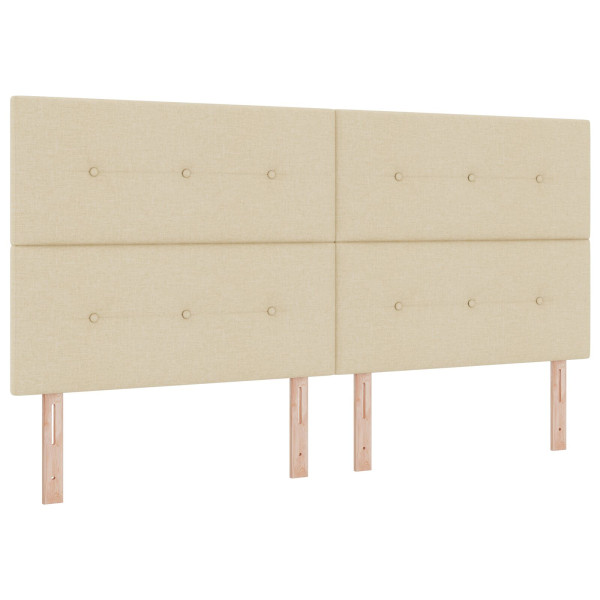 Cabeceira  Botões Estofada Creme 200 cm Tecido M 2