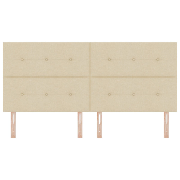 Cabeceira  Botões Estofada Creme 200 cm Tecido M 4