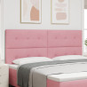Cabezal  con botones acolchados Rosa 200 cm de Terciopelo 1