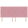 Cabezal  con botones acolchados Rosa 200 cm de Terciopelo 4