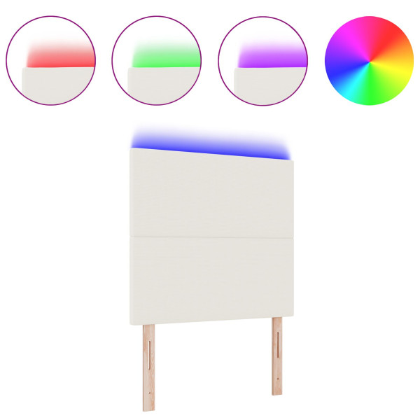 Cabezera LED  Crema 80 cm Tela Pana M 3