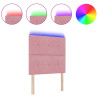 Cabeceira LED  Rosa 90 cm Veludo 3