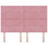 Cabeceira LED  Rosa 72 cm Veludo 5