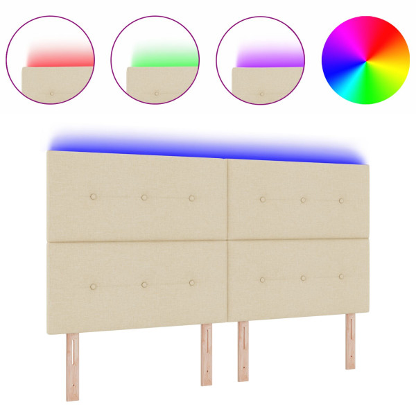 Cabecero LED  Crema 90 cm Tela M 3