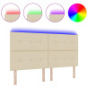Cabecero LED  Crema 90 cm Tela 3