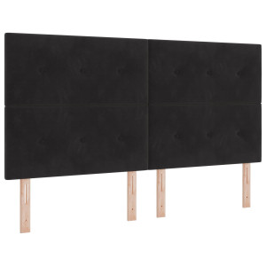 Cabecero LED  Negro 90 cm Terciopelo H