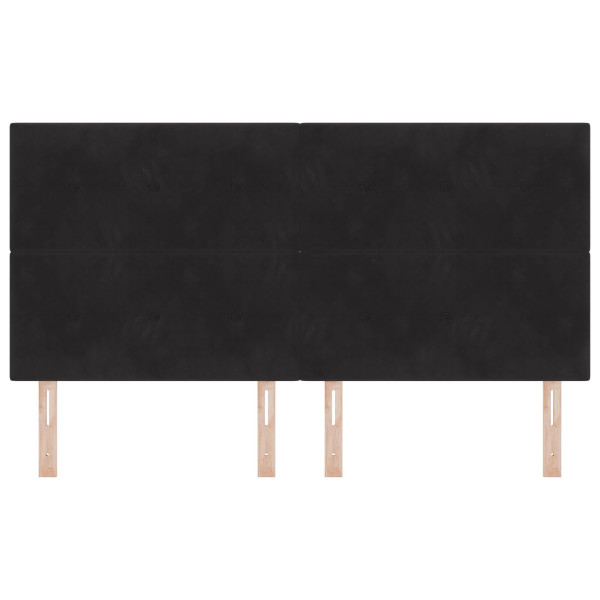 Cabeceira LED  Preta 90 cm Veludo M 5