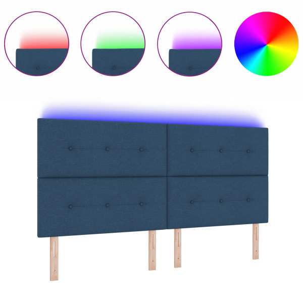 Cabecera LED  Azul 100 cm de Tela M 3