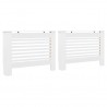 Cubiertas para radiador 2 unidades MDF blanco 112x19x81.5 cm 2