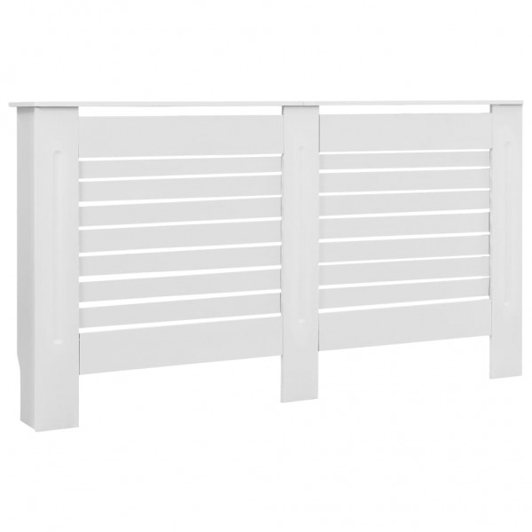Cubiertas para radiador 2 unidades MDF blanco 152x19x81.5 cm M 3
