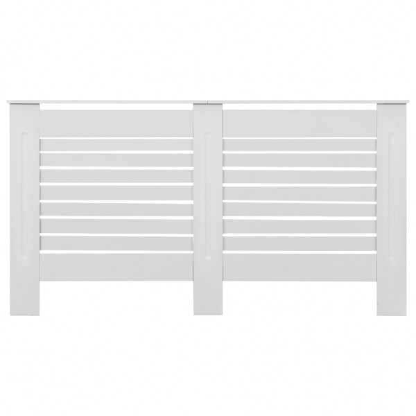 Cubiertas para radiador 2 unidades MDF blanco 152x19x81.5 cm M 4
