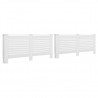 Coberturas de radiador 2 pcs 172x19x81.5 cm MDF branco 2