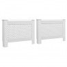 Coberturas de radiador 2 pcs 112x19x81.5 cm MDF branco 2