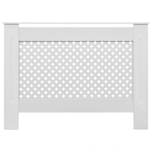 Coberturas de radiador 2 pcs 112x19x81.5 cm MDF branco M 4