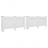 Coberturas de radiador 2 pcs 152x19x81.5 cm MDF branco 1