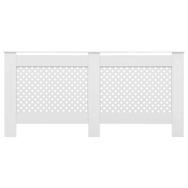 Coberturas de radiador 2 pcs 172x19x81.5 cm MDF branco M 4